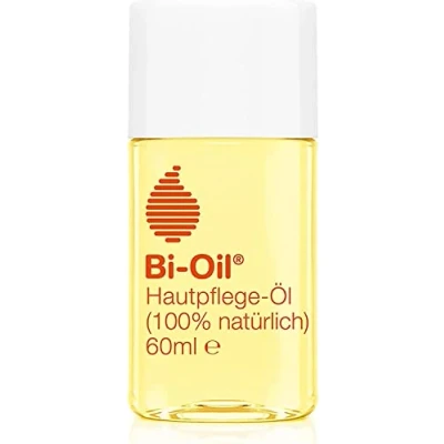 Abbildung von Bio Oil Hautpflege Öl 100% natürlich Schwangerschaftsöl mit 100 % natürlichen Inhaltsstoffen Körperöl während und nach der Schwangerschaft Vegan 60 ml