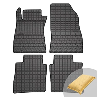 Abbildung von FROGUM EL Toro Gummimatten Ganzjähriges Set von Autofussmatte Auto Fußmatten für Nissan Pulsar ab 2014 Beständiges Gummi Material 1,5cm Schutzkante