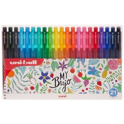 Abbildung von Uni Ball Signo RT1 UMN 155N Gel Tintenroller mit 21 Farben