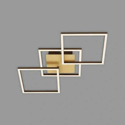 Abbildung von Briloner Leuchten LED Deckenleuchte 3217 017, fest verbaut, Warmweiß, Memoryfunktion, dimmbar, schwenkbar, Warmweiß 3000K, gold braun