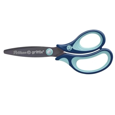 Abbildung von 5 x Pelikan Schulschere griffix Rechtshänder Rund 14cm Blau