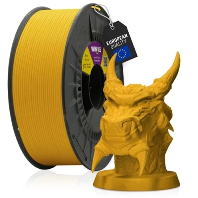 Abbildung von WINKLE PLA PRO Filament 1.75mm Kanariengelb, 300g Spule, 3D Drucker für FDM Druckern, Druckmaterialien, Maßgenauigkeit +/ 0.05mm, Hervorragender Wärmewiderstand, 95C HDT