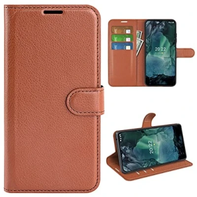 Abbildung von CoverKingz Handyhülle für Nokia G21 / G11 Handytasche mit Kartenfach Cover Handy Hülle klappbar Braun