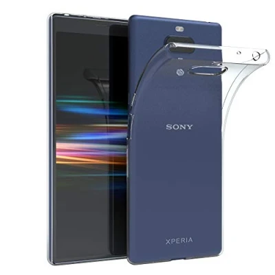 Abbildung von EAZY CASE Hülle kompatibel mit Sony Xperia 10 Plus Schutzhülle Silikon, Ultra dünn, Slimcover, Handyhülle, Silikonhülle, Backcover, Durchsichtig, Klar Transparent