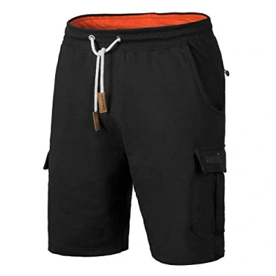 Abbildung von Mount Swiss Cargo Shorts Herren I Bermuda für mit 6 Taschen &amp; Klett BZW. Reiß Verschluss Freizeit Hose Größe XL, Schwarz