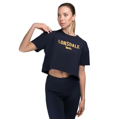 Abbildung von Lonsdale Moira Tshirt print, Damen, Größe: XL, Navy orange
