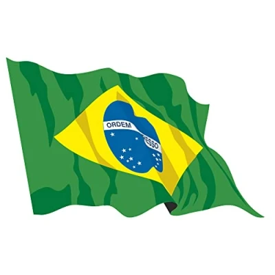 Abbildung von Autoaufkleber Aufkleber Fahne A LS27 Brazil Brasilien 10 cm farbig bunt wehend Tuning Heckscheibe Beschriftung