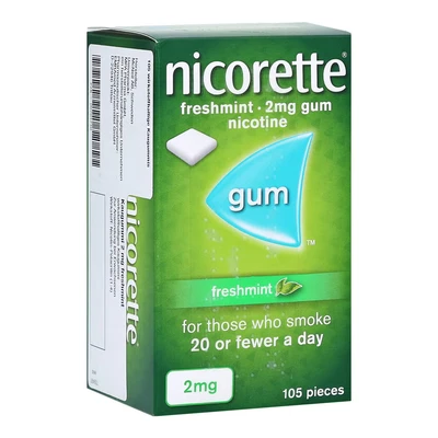 Abbildung von Nicorette Kaugummi 2 mg freshmint Reimport 105 St
