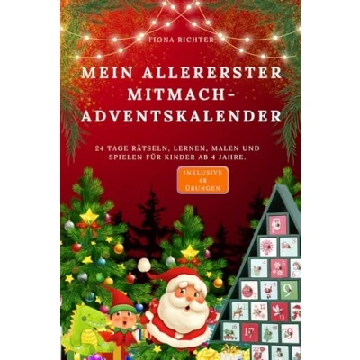 Abbildung von Mein allererster Mitmach Adventskalender: 24 Tage Rätseln, lernen, malen und spielen für Kinder ab 4 Jahre.