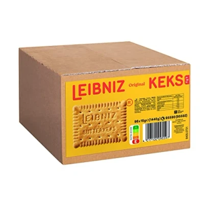 Abbildung von LEIBNIZ Original Butterkeks Großpackung mit 3 einzeln verpackten Butterkeksen (96 x 15 g)