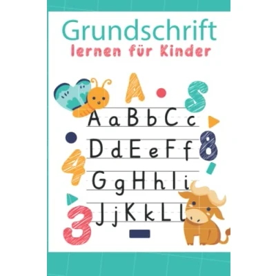 Abbildung von Grundschrift lernen für Kinder: Druckschrift Übungsheft Kinder, Buchstaben ab 4 Jahren, schreiben Vorschule, Buch, ... Kinder Format DIN A5 64 Seiten Softcover