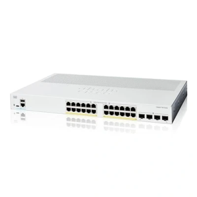 Abbildung von Cisco Catalyst 1200 24P 4G Smart Switch, 24 Port GE, PoE, 4 x 1 GE SFP, eingeschränkter Lebenszeitschutz (C1200 4G)