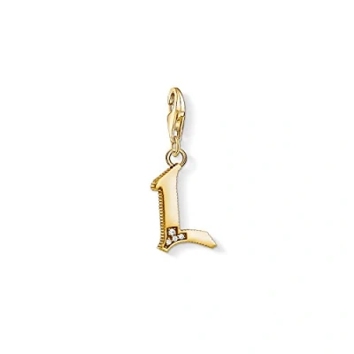 Abbildung von Thomas Sabo Damen Charm Anhänger L Buchstabe Club 925 Sterling Silber 1617 414 39