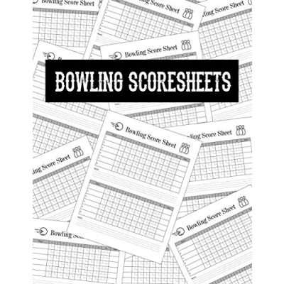 Abbildung von Bowling Score Sheets: Scoring Pad for Bowlers Game Record Keeper Notebook Team Book Strike Spare Cards 8.5&quot; x 11&quot; 100 Pages