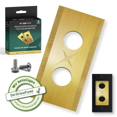 Abbildung von FixedNow Titan messer klingen Set [9st] Kompatibel mit Worx Landroid Gardenme LANDXCAPE Modelle, Ultrascharfe, Ersatzklingen Rasenmäher Messerset, Ersatzteile für Automower, Messerklinge Spender