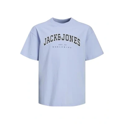 Abbildung von Jack &amp; Jones Junior Jjecaleb Varsity TEE O NECK Tshirt print für Kinder, Größe: 128, Blue
