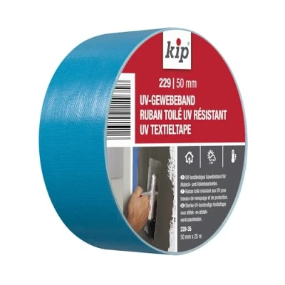 Abbildung von Kip Tape 229 35 Gewebeband UV beständiges, breites Gewebe Klebeband aus PE für raue Untergründe Panzertape den Gebrauch drinnen und draußen 50mm x 25m