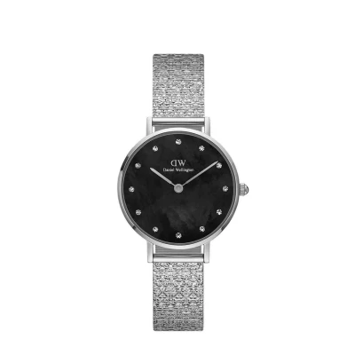 Abbildung von Daniel Wellington Petite Pressed Studio Lumine Uhr silvercoloured, Größe: 28, Silver coloured