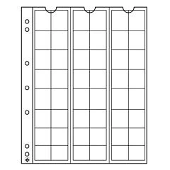 Abbildung von Leuchtturm, Numis, Blätter (4 Ringe) für Münzen Ø 17 mm. (48 Stk.) Transparent Abm: 193x217 pro 5 Stk.