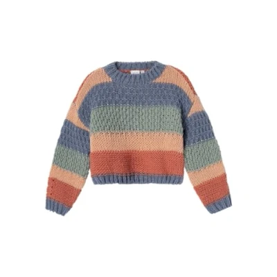 Abbildung von Name it Nkfolaura Strickpullover für Kinder, Größe: 122/128, Wild wind