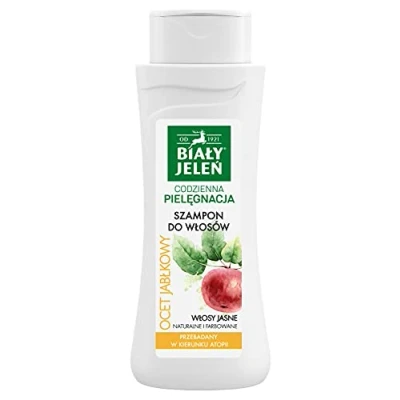 Abbildung von Hypoallergen Shampoo für helle, natürliche und gefärbte Haare mit Apfelessig Extrakt 300 ml von Bia?y Jele?