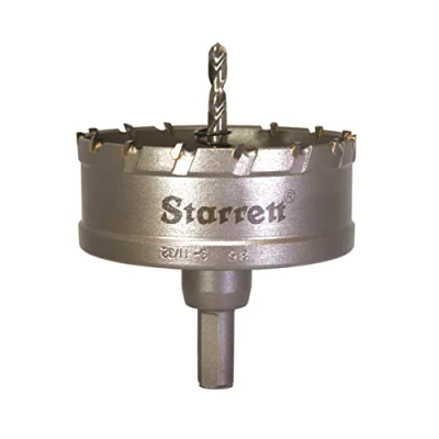 Abbildung von Starrett Hartmetall Lochsäge CTD85 TCT Tiefschnitt für Metall Edelstahl Eisen Aluminium 85mm