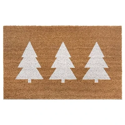 Abbildung von Fußmatte Mix Mats Kokos Pine Trees, HANSE Home, rechteckig, Höhe: 15 mm, Weihnachten, Schmutzfangmatte, Outdoor, Rutschfest, Innen, Kokosmatte