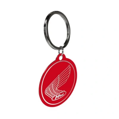 Abbildung von Nostalgic Art Retro Schlüsselanhänger, Ø 4 cm, Honda Logo Red Geschenk Idee für Zubehör Fans, aus Metall, Vintage Design