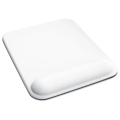 Abbildung von CSL Großes Mauspad mit Gelkissen 22,5x28cm Titanwolf Gaming Handgelenkauflage Mousepad Gel Handballenauflage Handauflage Gelpolster ergonomisch wasserabweisend und abwaschbar Weiß