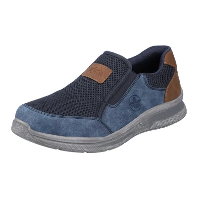 Abbildung von Rieker Slipper, Herren, Größe: 40, Blau Schuhe