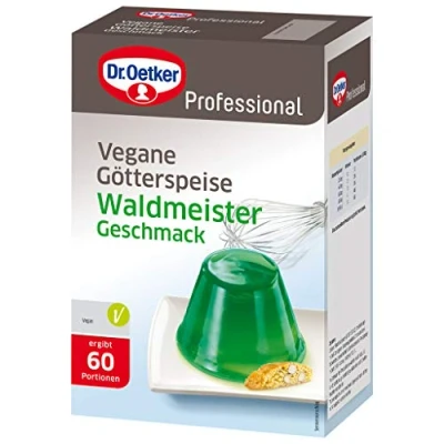 Abbildung von Dr. Oetker Professional Vegane Götterspeise mit Waldmeister Geschmack, Fertig gezuckert, Götterspeisenpulver in 1 kg Packung