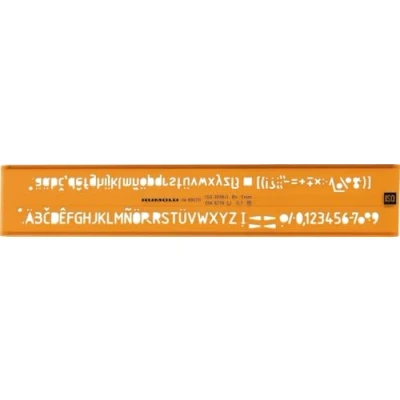 Abbildung von Rumold Schriftschablone 3,5mm orange/transparent