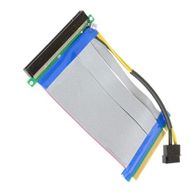 Abbildung von Chenyang PCI E Express X16 auf Riser Erweiterungskarte mit Molex IDE Power Ribbon Kabel 20cm