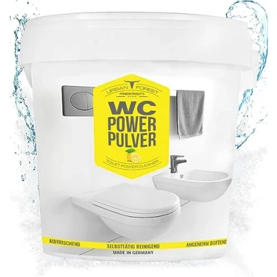 Abbildung von URBAN FOREST WC Reiniger extra stark, Schaum, Pulver 1Kg (1 St. WC, Bidet, Toilette, Abfluss, Dusche)