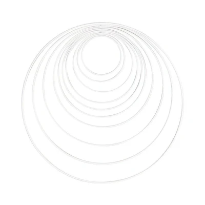 Abbildung von Rayher Dekoobjekt Metallringe (10 St), weiß 10 cm 40