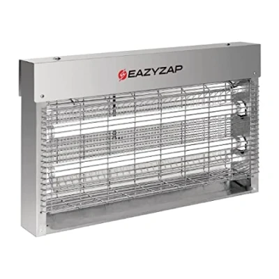 Abbildung von Eazyzap FP984 Energieeffizienter LED Fliegen und Insektenvernichter 100m² Reichweite Langlebiger rostbeständiger Edelstahl Eco Lampen: 2 x 7 Watt Ersatzbirne AJ637