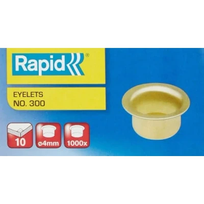 Abbildung von Rapid 31073008 Öse Nummer 300, 4mm, vermessingt, 1000 Stück