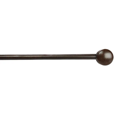 Abbildung von Scheibenstange, Liedeco, Ø 12 mm, 1 läufig, Fixmaß, ohne Bohren, verschraubt, Holz