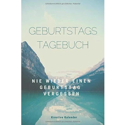 Abbildung von Geburtstagstagebuch nie wieder einen Geburtstag vergessen: Geburtstagskalender, Geburtstagsgeschenk, DIN A5, 80 Seiten, Soft Cover, vergesse Geburtstag, schlicht gehalten