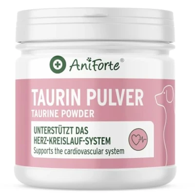 Abbildung von AniForte Taurin für Hunde 100g 100% rein, Aminosäuren unterstützen Abwehrkräfte &amp; Zellstoffwechsel, zur Erhaltung von Herzfunktion Herzkreislaufsystem