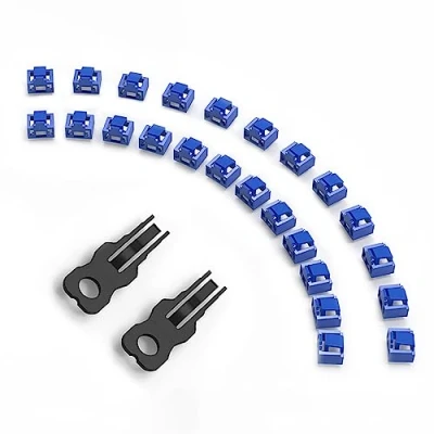 Abbildung von ZoeRax RJ45 Portschloss mit 2 Schlüsseln, Port /Staubschutz, Staubschutzkappe, Buchsenstecker, 24 Stück (blau)