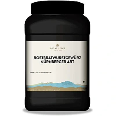 Abbildung von Royal Spice Rostbratwurst Gewürz Nürnberger Art Gewürzmischung für frische Grillwurst Bratwurst mit feinem Geschmack nach echtem Originalrezept (600 g (1er Pack))