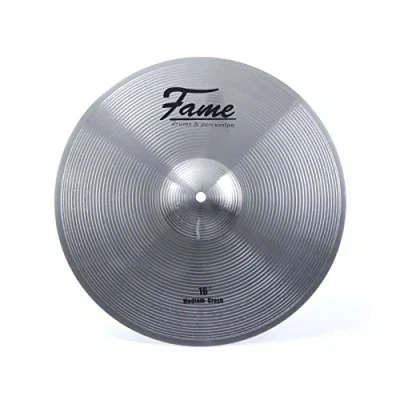 Abbildung von Fame Reflex Crash 16&quot; Becken, Speziallegierung, Robuste Konstruktion, Obertonreicher Klang, Vielschichtiges Frequenzspektrum, Perfektes Preis Leistungs Verhältnis, Medium Stärke, Silver Brilliant