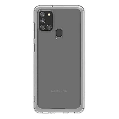 Abbildung von OKKES Anymode Samsung Galaxy A21s A Cover, Engineering Technology, Durable Material, Soft Flexible Premium Kanten, Full Protection,Transparent, GP FPA217KDATW