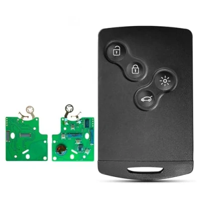 Abbildung von Fernbedienung Schlüsselkarte Autoschlüssel Tasten gehäuse für Renault Megane 3 Laguna Scenic Fluence Keyless 433MHz ID46 PCF7952A Chip Smart Remote Car Key
