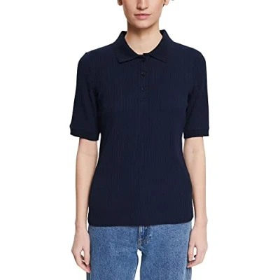 Abbildung von Esprit Poloshirt, Damen, Größe: 40, Navy
