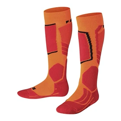 Abbildung von Falke SK2 Intermediate Skiing Mediumstrong Cushioned Kniestrümpfe Flash orange für Kinder, Größe: 27/30,