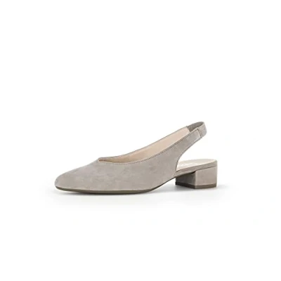 Abbildung von Gabor Damen Slingpumps, Frauen Absatzschuhe,hochhackige Schuhe,Ausgehschuhe,Abendschuhe,Court Shoes,Slingback,Leder,Komfort,Visone,37.5 EU / 4.5 UK