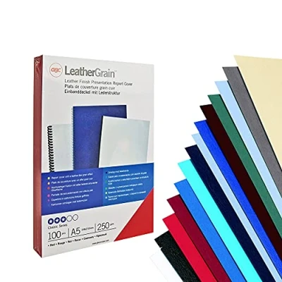Abbildung von LeatherGrain Umschlagmaterial, A4, 100 Stück, beige