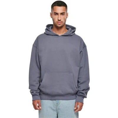 Abbildung von Build Your Brand Herren Ultra Heavy Hoody Kapuzenpullover, Vintageblue, 5XL